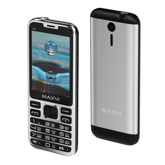 Мобильный телефон MAXVI X10 серебристый