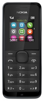 Мобильный телефон Nokia 105 SS черный