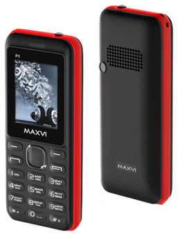Мобильный телефон MAXVI P1 черно красный